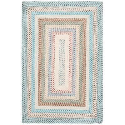 Braided 322 Area Indoor/Outdoor Area Rug In Beige / Light Blue