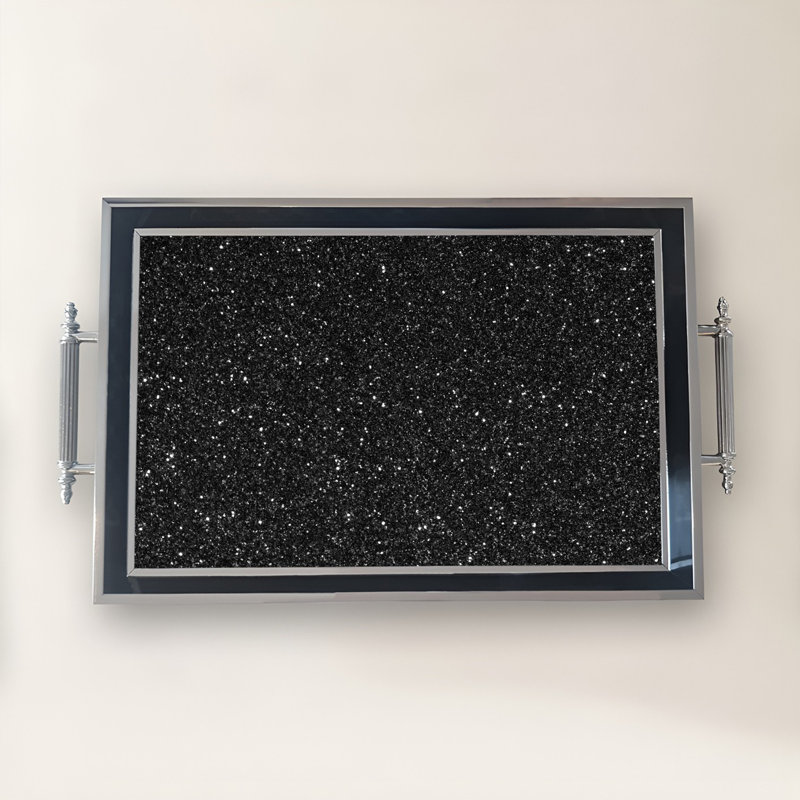 Elegant Glass Tray, 19.7 x 11.4 x 1.4 inches | 100% Durable Glass Construction | Easy to Clean with Damp Cloth | Ideal for Serving, Decorative Display, and Organizing | Stylish Addition to Home Décor