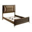 Luxueux grand lit avec éclairage à DEL et tête de lit exquise pour chambre à coucher de rêve