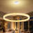 48in Silver Modern Large Ring Crystal Chandelier Dimmable LED Pendant Light Fixtures for Dining Room Living Room