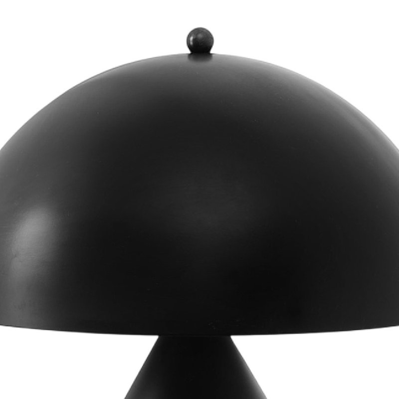 Lampe de table Cardy Retro, abat-jour dôme champignon rétro, métal noir