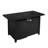 25" H Steel Outdoor Fire Pit Table With Lid - Chic Patio & Deck Heating Table, Material, Rustproof Finish, Stainless Top, Lava Rocks, Side Door For Fuel Tank, Ignition Control, Protective