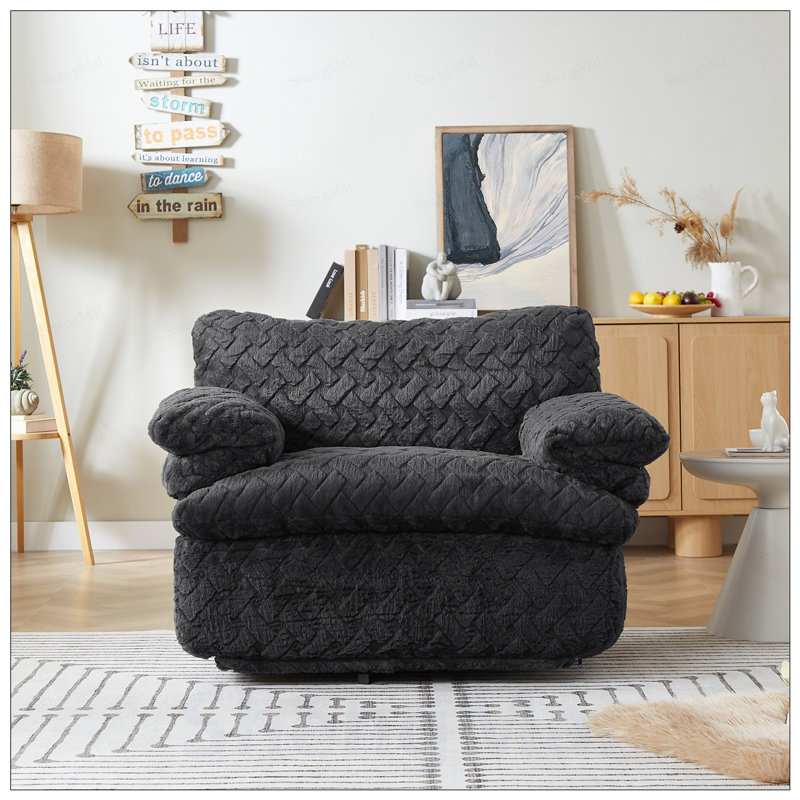Fauteuil pivotant à compression avec design ergonomique et tissu de qualité supérieure pour un confort ultime, Black
