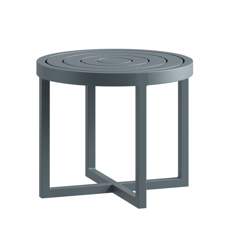 Round End Table, Glacier Blue