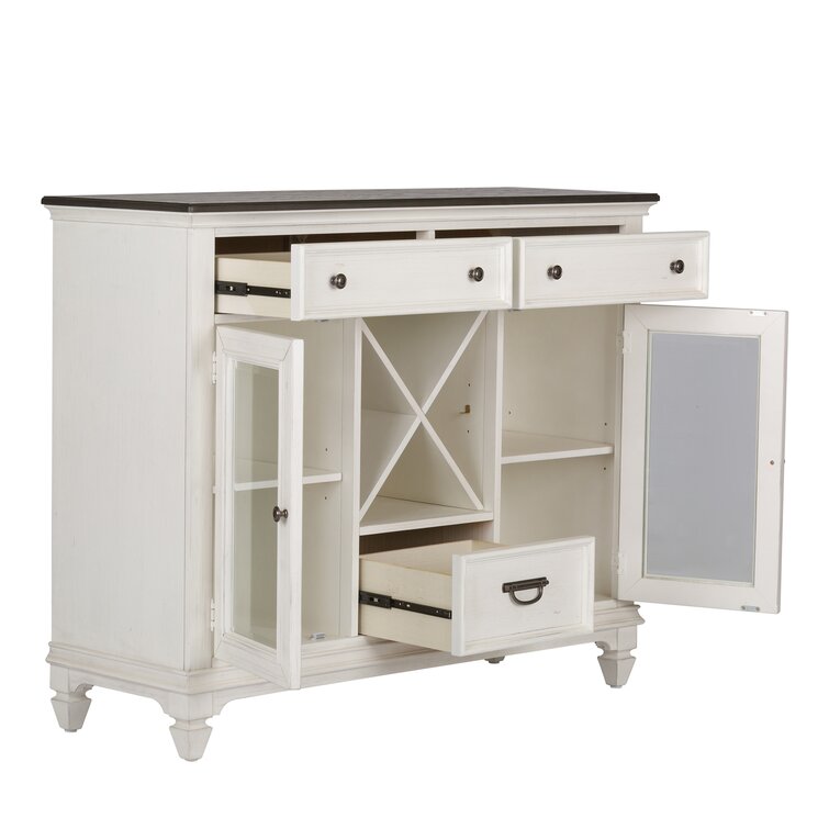 Scranton & Co Contemporary Engineered Wood Storage Cabinet in White