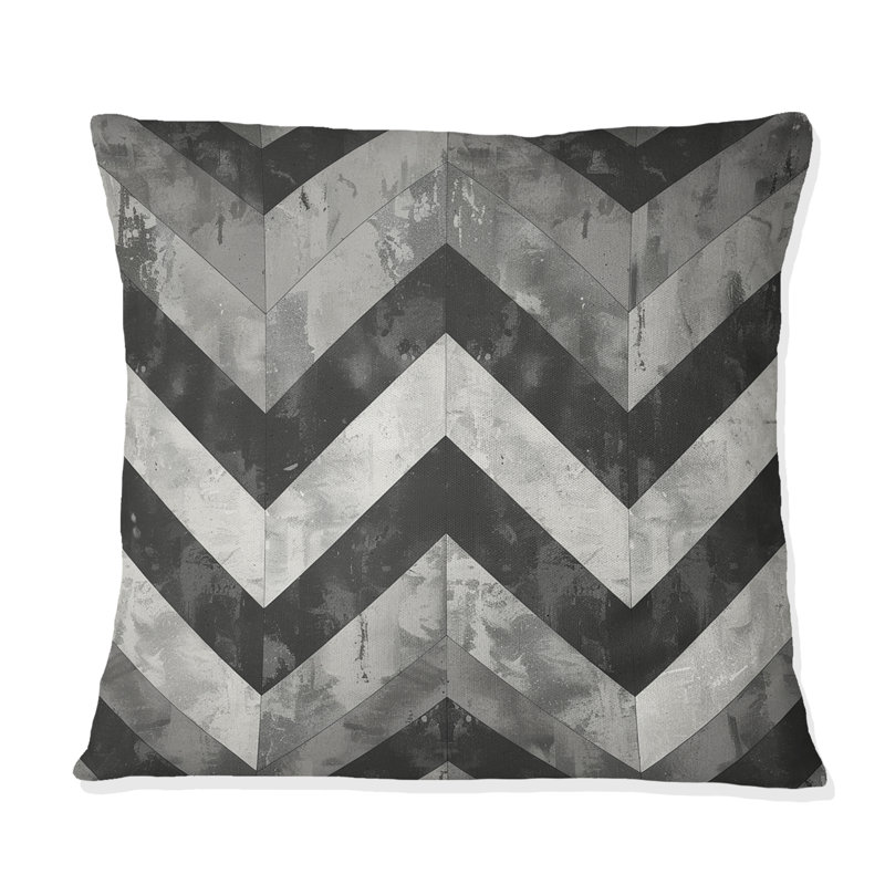 Coussin gris gris Midcentury Mid-Century, H 18 po x l 18 po