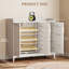 5-Tier Shoe Cabinet with Rotating Shoe Rack, Adjustable Shelves and Tri-Color Sensor Light, Freestanding Shoe Storage Cabinet-190885063