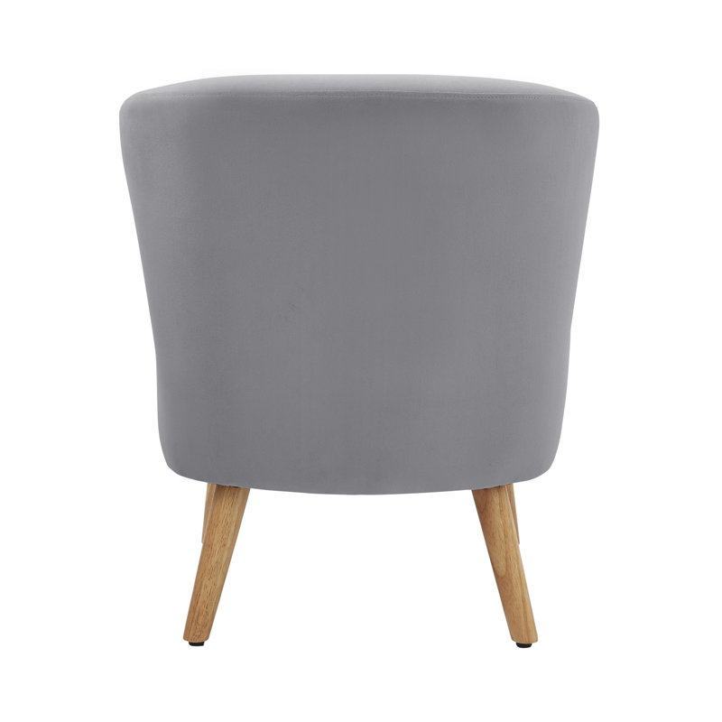 Upholstered Side Chair, Gray Velvet