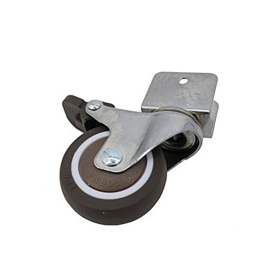 TPE Wheel Board Edge Mount 360 Degree Rotation Swivel Furniture Caster Locking Castor