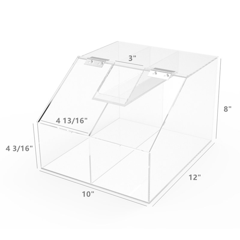 Panier à bonbons 2,5 gallons 2,5 gallons, 2 compartiments, porte-cuillère l 10 po x H 8 po x P 12 po