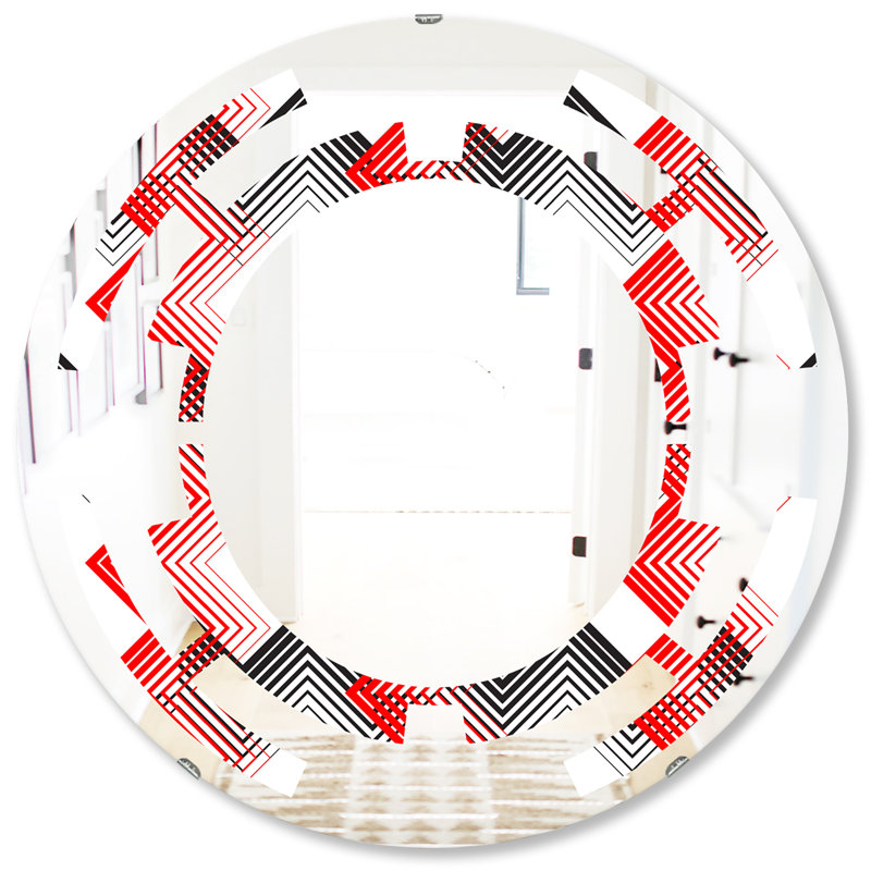 Miroir mural géométrique sans cadre, H 31,5 po x l po