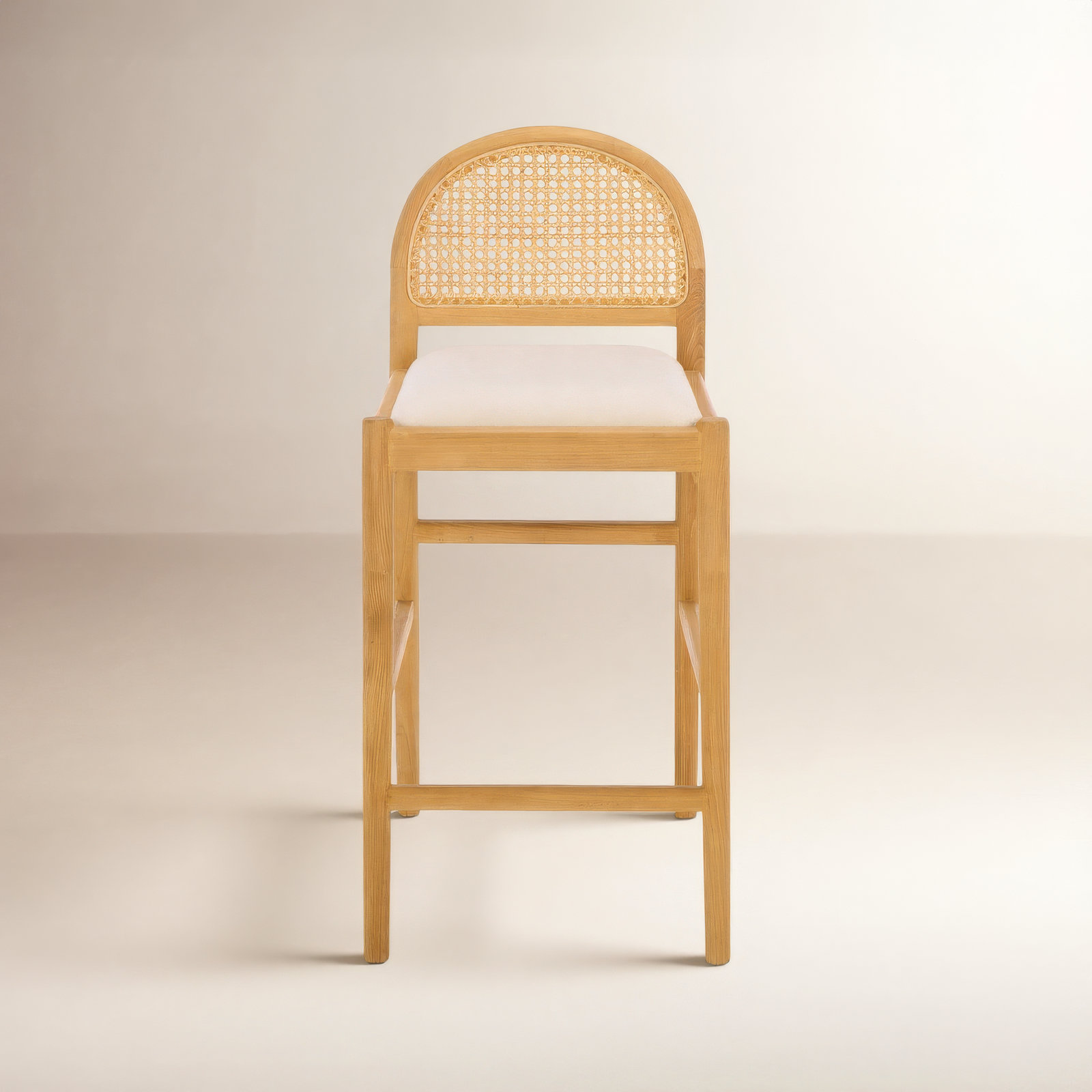 Ottavia 26" Bar Stool, Natura/Boucle