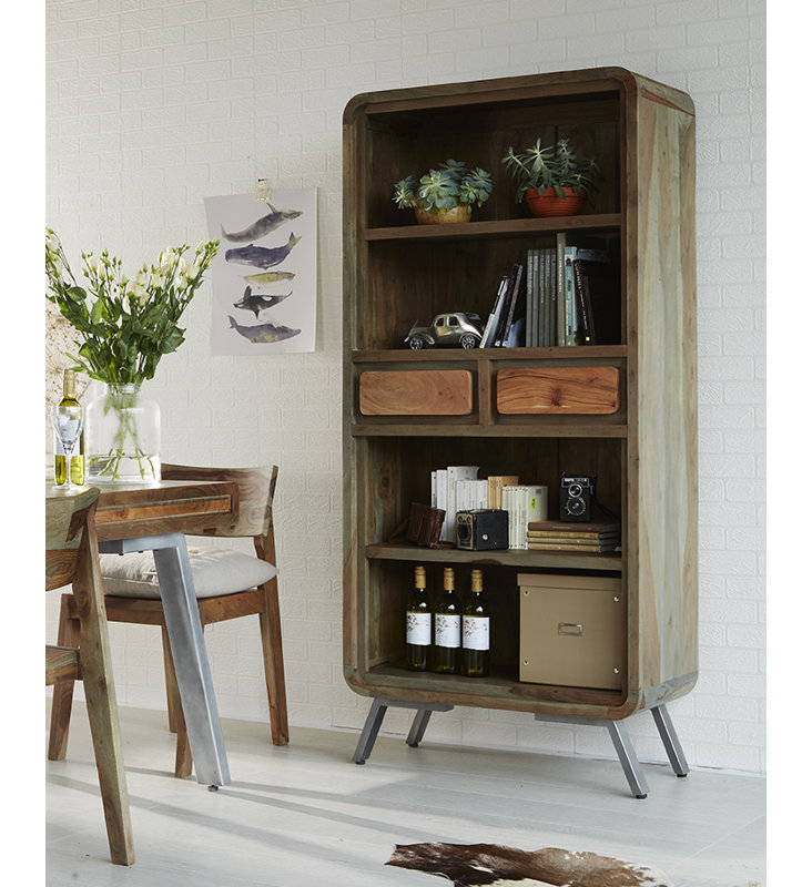 Nueva Vista 180cm H x 85cm W Solid Wood Standard Bookcase