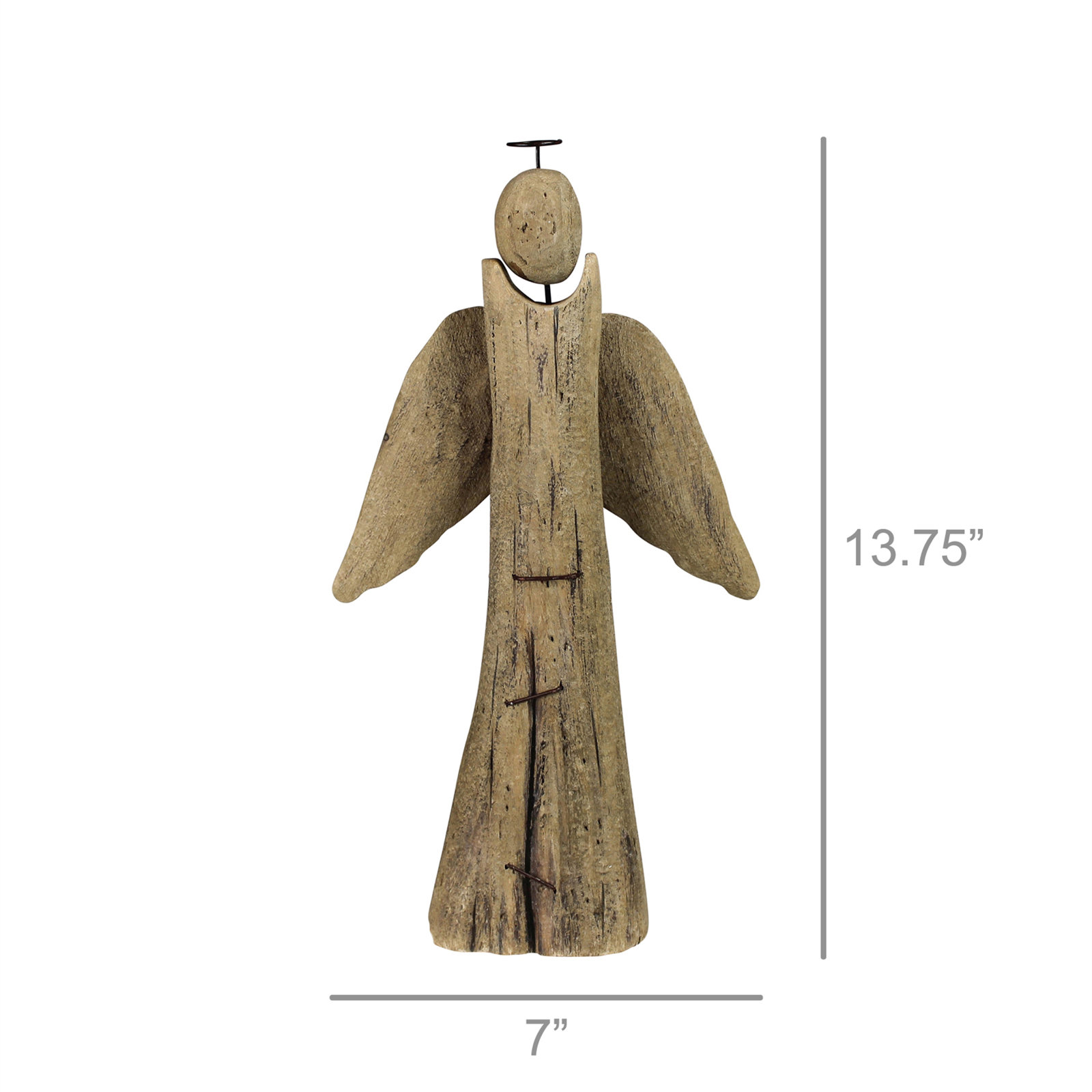 Rustic Angel, 13.75'' H x 7'' W x 2'' D