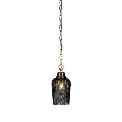 Luminaire suspendu à chaîne Cordova avec verre 5 po