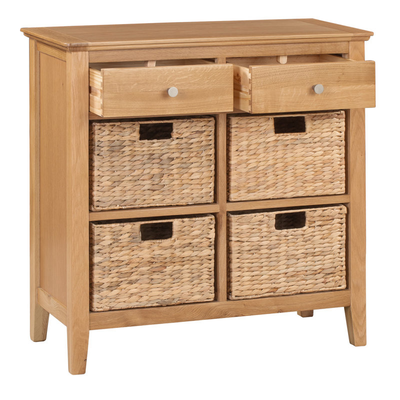 Elaina Solid Wood 77cm W 2 - Drawer Chest of Drawers