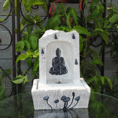 Weather Resistant Waterfall Fountain with Light
