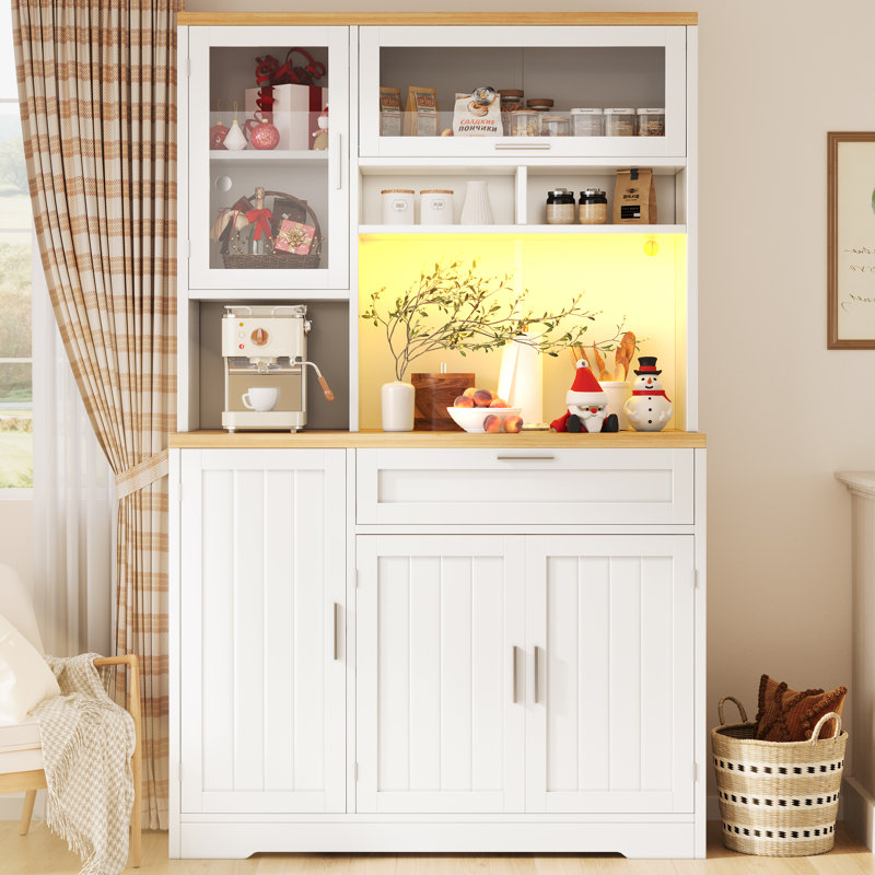 180cm Kitchen Pantry, White