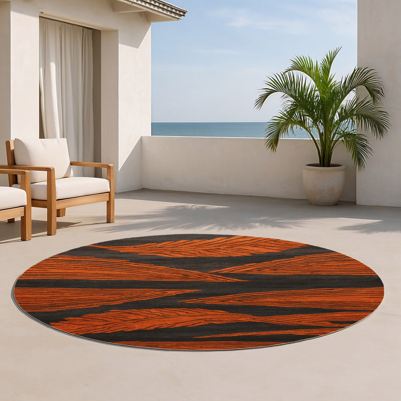 Tapis intérieur et extérieur ArtDeco, Rond 5 pi
