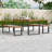 3-Piece Outdoor Dining Table Set with Patio Table, 2 Benches, Acacia Wood Top and Steel Frame