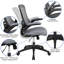 Mid-Back Mesh Swivel Ergonomic Task Office Chair with Flip-Up Arms-688350321-688350327