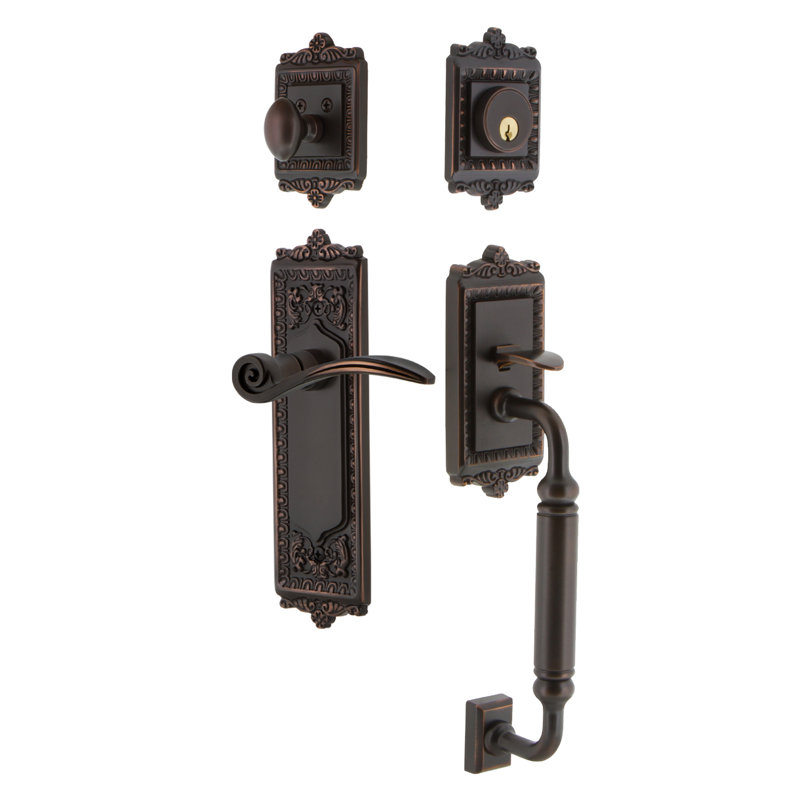 Poignée en N avec œillets et poignée de fléchettes Nostalgic Warehouse, 2-3/4", Bronze intemporel, Gauche