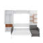 Lit escamotable avec grand canapé et 2 lumières, lit escamotable mural en bois avec tablettes et armoires de rangement-1365292856