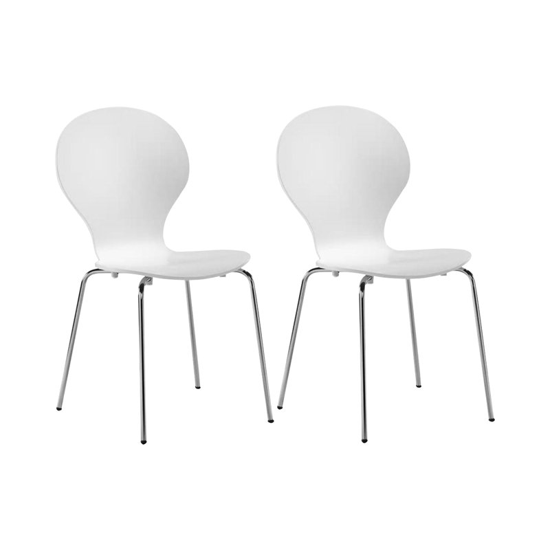 Bertita 45.8cm H Stacking Side Chair, White