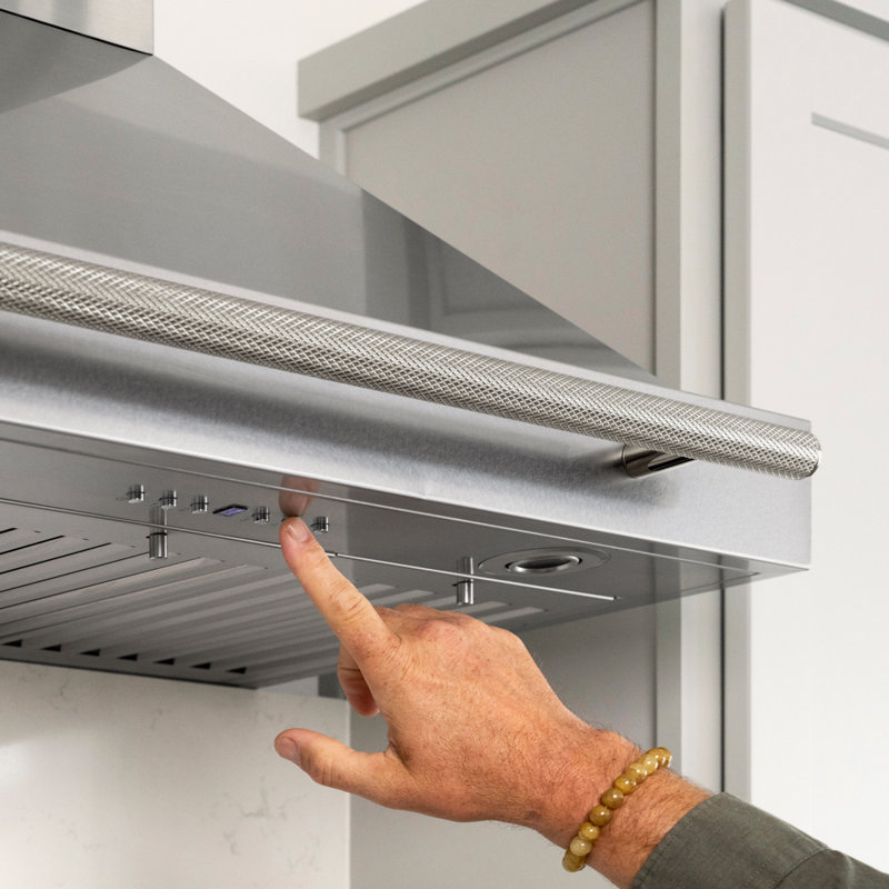 ZLINE Autograph Edition 48 in. Wall-Mount Range Hood Helix Handle (Set of 1) in Matte Black (RHHZ-K-MB-48), Stainless Steel