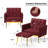 Zianny Velvet Accent Chair with Ottoman-734751138