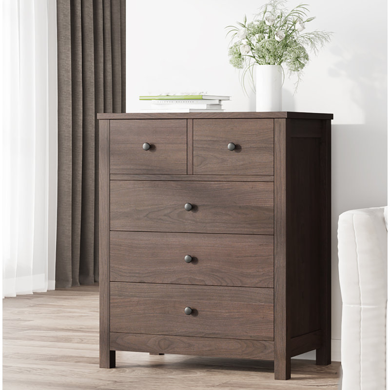 73.7cm W 5 - Drawer Chest of Drawers, Brown