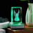 3D Crystal Guardian Angel Figurine With Colourful Light Base