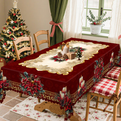 Nappe rouge en polyester lavable