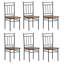 Ensemble de table de salle à manger 7 pièces, table de cuisine rectangulaire en bois rétro et 6 chaises à haut dossier -2095995371-2095995374-2095995375