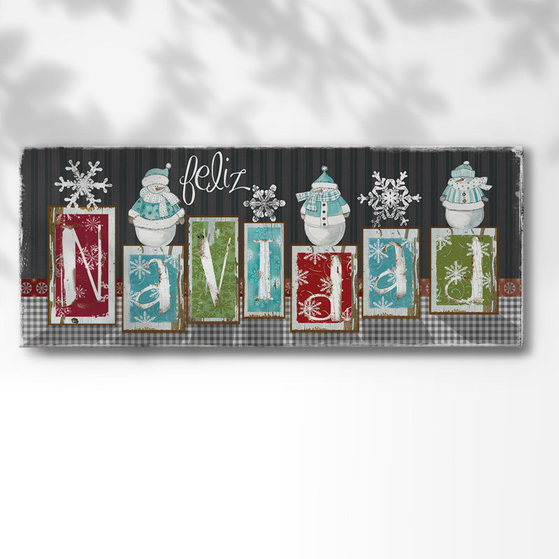 " Navidad Blocks ", 20" H x 50" W x 1.5" D