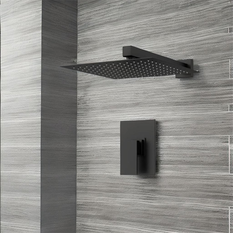 Complete Shower System, Matte Black