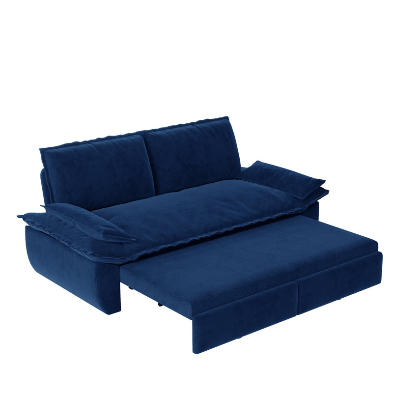 Canapé-lit convertible 3-en-1 de 73,2 po, Bleu