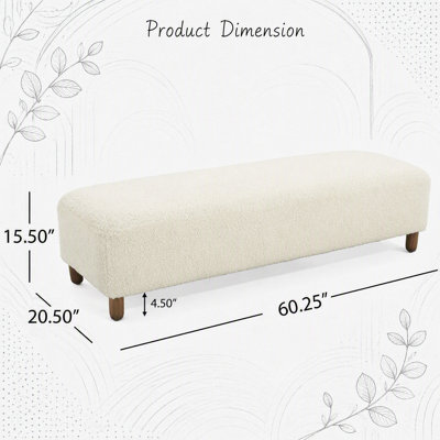Comfortable Ottoman, White