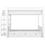 Lit superposé convertible blanc avec options de rangement: escalier, table, 3 tiroirs - rangement robuste et efficace-643675689