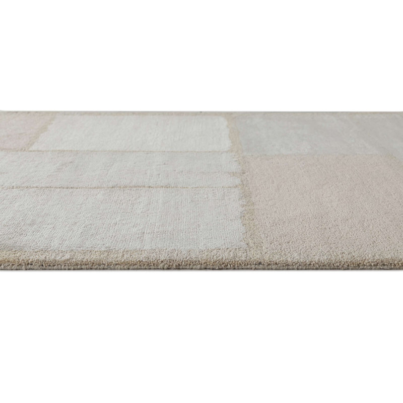Hand Tufted Wool Colorblock Indoor Area Rug, Rectangle 2' x 3'
