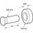 Sliding Window Roller, With Axle Pins, 7/16 In. Flat Nylon