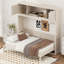 Lit escamotable rustique avec armoires de rangement et structure en bois Gaudet