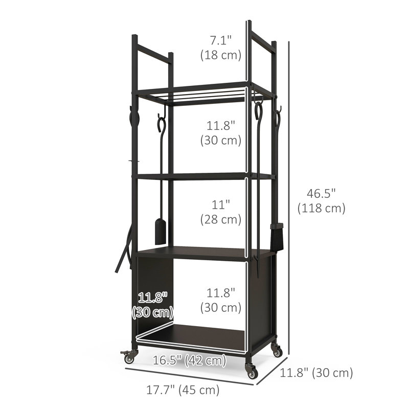 Support de rangement à 4 niveaux avec 4 outils