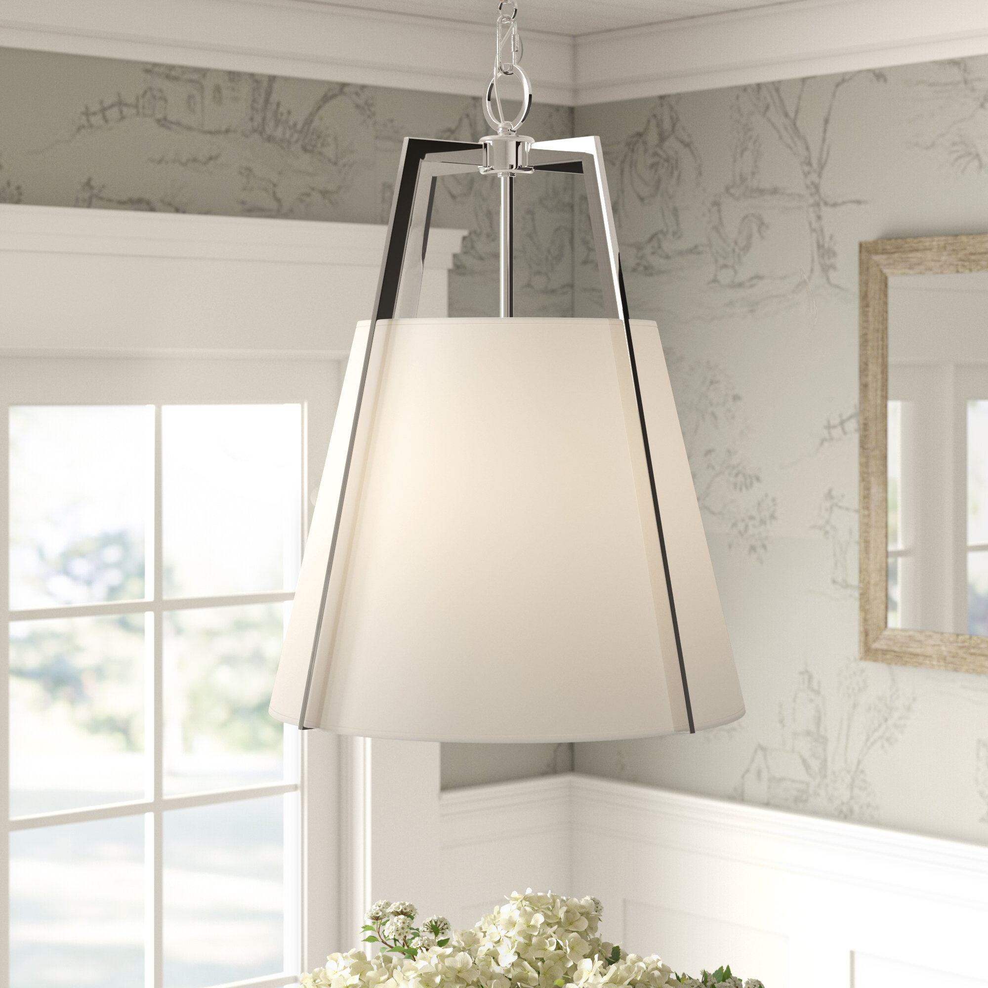 Joy 3 Light Dimmable Pendant, Chrome