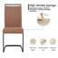 Chaise en porte-à-faux rembourrée Dymalor en brun