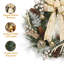 Couronne de Noël 16 pouces avec boules, fleurs artificielles, baies et pommes de pin pour décoration murale