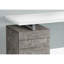 Bureau d'ordinateur, bureau personnel, ordinateur portable, installation à gauche, à droite, tiroirs de rangement, L 48 po, travail, stratifié blanc et béton, métal blanc, contemporain, moderne-828896992