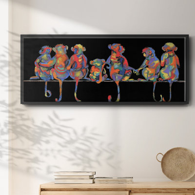 Fun Monkeys- Framed Canvas