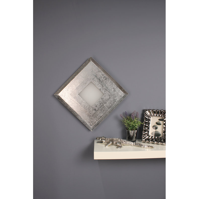 Lenzee LED Flush Mounted Sconce, Silver