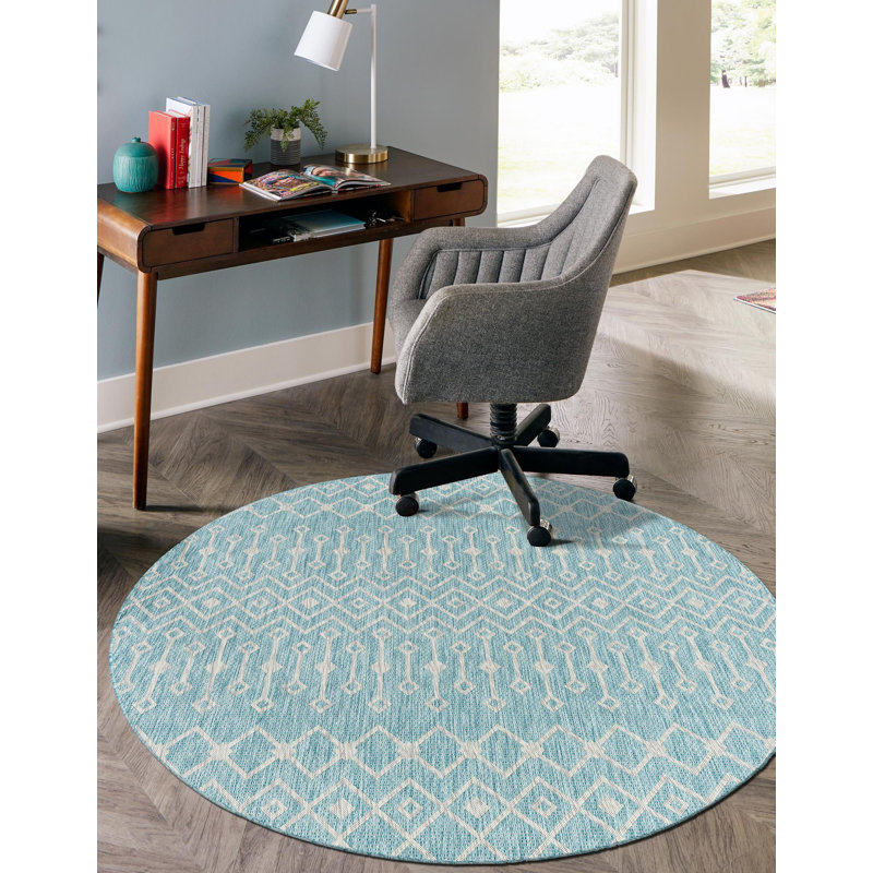 Kimber Geometric Indoor / Outdoor Rug, Round 10'8"